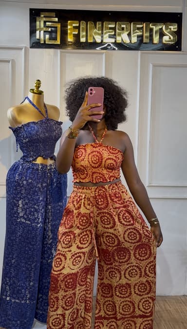 Adire smoky 2 piece set