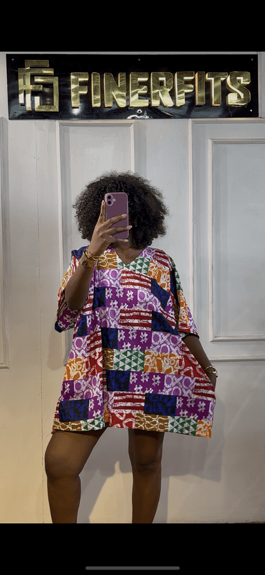 Short Ankara Bubu Dress