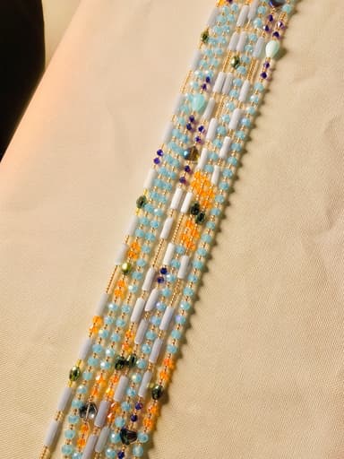 Sky blue waistbead