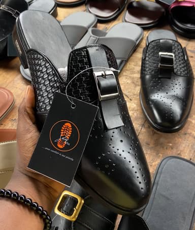 Brogue Leather Mules