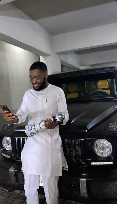 Custom Deolu Kaftan for Kolapo Adeniji