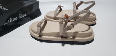 Nude platform sandal