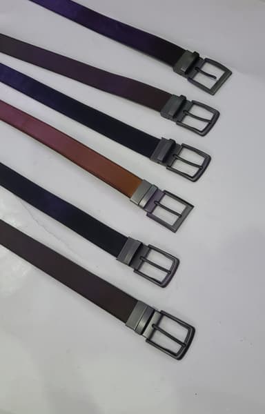 Reversible leather belt
