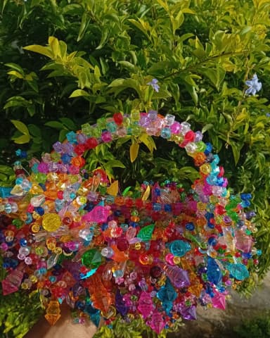 Multicolored Spiky Beaded Bag