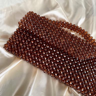 Cognac Luxe Clutch