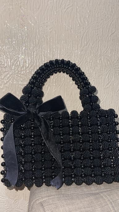 Black Berry Beaded Bag