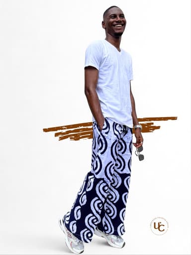 Men's Adire Wide Leg Pants
