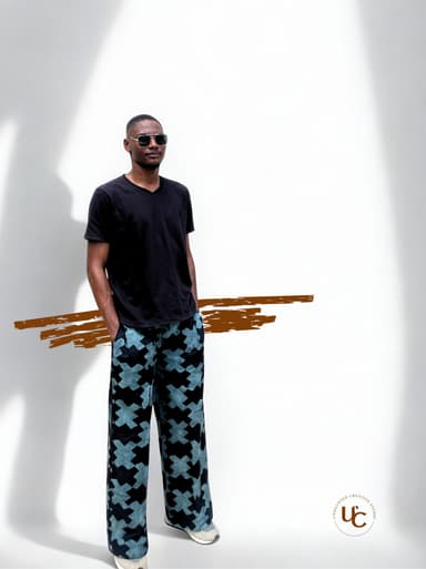 Men's Adire Wide Leg Pants