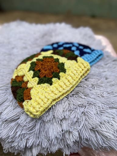 Crochet Granny Square Beanie